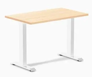 Desky Zero Mini Hardwood Office Desk - Maple / 40 x 24 in / White Desky Zero Mini Hardwood Office Desk - Maple / 40 x 24 in / White