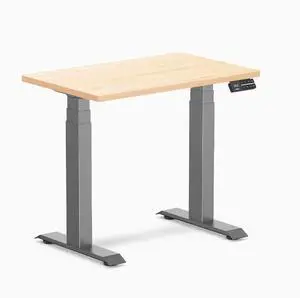 Desky Dual Mini Hardwood Sit Stand Desk - Maple / 32 x 20 in / Space Gray Desky Dual Mini Hardwood Sit Stand Desk - Maple / 32 x 20 in / Space Gray