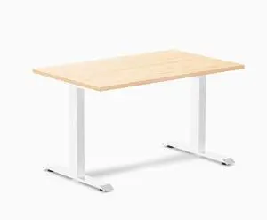 Desky Zero Hardwood Office Desk - Maple / 48 x 30 in / White Desky Zero Hardwood Office Desk - Maple / 48 x 30 in / White
