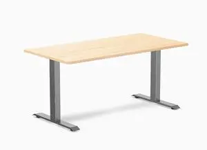 Desky Zero Hardwood Office Desk - Maple / 60 x 30 in / Space Gray Desky Zero Hardwood Office Desk - Maple / 60 x 30 in / Space Gray