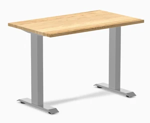 Desky Zero Mini Hardwood Office Desk - White Oak / 40 x 24 in / Gray Desky Zero Mini Hardwood Office Desk - White Oak / 40 x 24 in / Gray