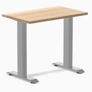 Desky Zero Mini Hardwood Office Desk - White Ash / 32 x 20 in / Gray Desky Zero Mini Hardwood Office Desk - White Ash / 32 x 20 in / Gray