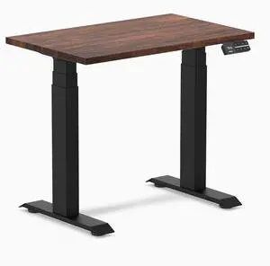 Desky Dual Mini Softwood Sit Stand Desk - American Rustic Pine / 32 x 20 in / Matte Black Desky Dual Mini Softwood Sit Stand Desk - American Rustic Pine / 32 x 20 in / Matte Black