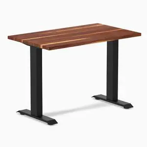 Desky Zero Mini Hardwood Office Desk - Pheasantwood / 40 x 24 in / Matte Black Desky Zero Mini Hardwood Office Desk - Pheasantwood / 40 x 24 in / Matte Black