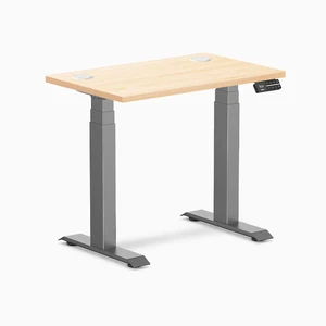 Desky Dual Mini Hardwood Sit Stand Desk - Maple / 32 x 20 in / Space Gray Desky Dual Mini Hardwood Sit Stand Desk - Maple / 32 x 20 in / Space Gray