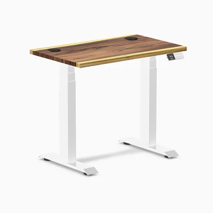 Desky Dual Mini Hardwood Sit Stand Desk - Saman / 32 x 20 in / White Desky Dual Mini Hardwood Sit Stand Desk - Saman / 32 x 20 in / White