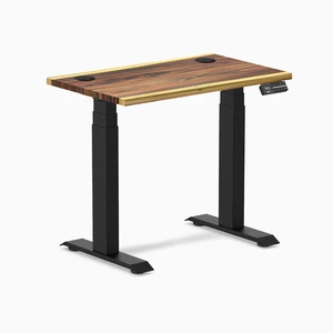 Desky Dual Mini Hardwood Sit Stand Desk - Saman / 32 x 20 in / Matte Black Desky Dual Mini Hardwood Sit Stand Desk - Saman / 32 x 20 in / Matte Black