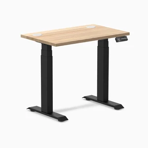Desky Dual Mini Hardwood Sit Stand Desk - White Ash / 32 x 20 in / Matte Black Desky Dual Mini Hardwood Sit Stand Desk - White Ash / 32 x 20 in / Matte Black