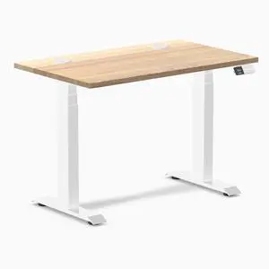 Desky Dual Mini Hardwood Sit Stand Desk - White Ash / 32 x 20 in / White Desky Dual Mini Hardwood Sit Stand Desk - White Ash / 32 x 20 in / White