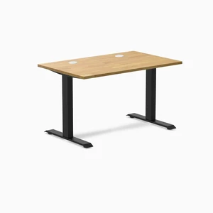 Desky Zero Rubberwood Office Desk - Light Oak / 48 x 30 in / Matte Black Desky Zero Rubberwood Office Desk - Light Oak / 48 x 30 in / Matte Black