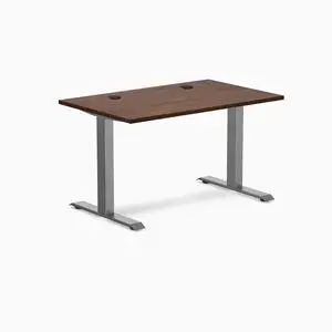 Desky Zero Rubberwood Office Desk - Red Walnut / 48 x 30 in / Space Gray Desky Zero Rubberwood Office Desk - Red Walnut / 48 x 30 in / Space Gray