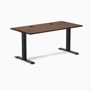 Desky Zero Rubberwood Office Desk - Red Walnut / 48 x 30 in / Matte Black Desky Zero Rubberwood Office Desk - Red Walnut / 48 x 30 in / Matte Black