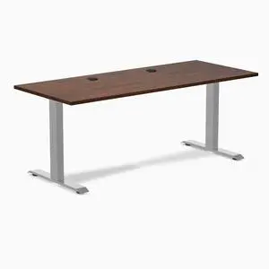 Desky Zero Rubberwood Office Desk - Red Walnut / 48 x 30 in / Grey Desky Zero Rubberwood Office Desk - Red Walnut / 48 x 30 in / Grey
