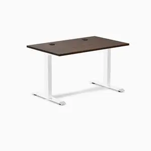 Desky Zero Rubberwood Office Desk - Dark Walnut / 48 x 30 in / White Desky Zero Rubberwood Office Desk - Dark Walnut / 48 x 30 in / White