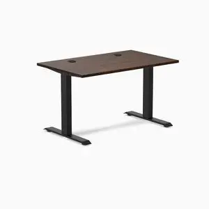 Desky Zero Rubberwood Office Desk - Dark Walnut / 48 x 30 in / Matte Black Desky Zero Rubberwood Office Desk - Dark Walnut / 48 x 30 in / Matte Black