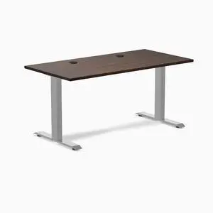 Desky Zero Rubberwood Office Desk - Dark Walnut / 48 x 30 in / Gray Desky Zero Rubberwood Office Desk - Dark Walnut / 48 x 30 in / Gray