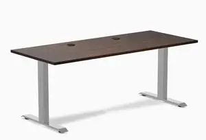 Desky Zero Rubberwood Office Desk - Dark Walnut / 48 x 30 in / Gray Desky Zero Rubberwood Office Desk - Dark Walnut / 48 x 30 in / Gray
