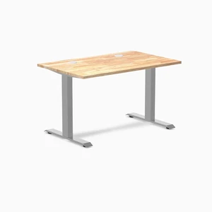 Desky Zero Rubberwood Office Desk - Natural Timber / 48 x 30 in / Grey Desky Zero Rubberwood Office Desk - Natural Timber / 48 x 30 in / Grey