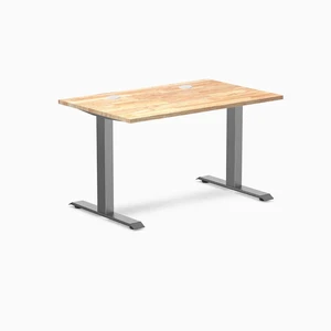 Desky Zero Rubberwood Office Desk - Natural Timber / 48 x 30 in / Space Gray Desky Zero Rubberwood Office Desk - Natural Timber / 48 x 30 in / Space Gray