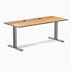 Desky Zero Hardwood Office Desk - Teak / 48 x 30 in / Space Gray Desky Zero Hardwood Office Desk - Teak / 48 x 30 in / Space Gray