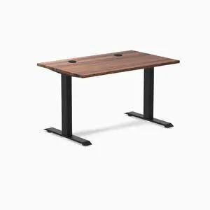 Desky Zero Hardwood Office Desk - Walnut / 48 x 30 in / Matte Black Desky Zero Hardwood Office Desk - Walnut / 48 x 30 in / Matte Black