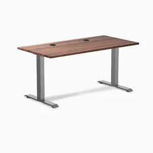 Desky Zero Hardwood Office Desk - Walnut / 48 x 30 in / Space Gray Desky Zero Hardwood Office Desk - Walnut / 48 x 30 in / Space Gray