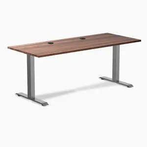 Desky Zero Hardwood Office Desk - Walnut / 48 x 30 in / Space Gray Desky Zero Hardwood Office Desk - Walnut / 48 x 30 in / Space Gray
