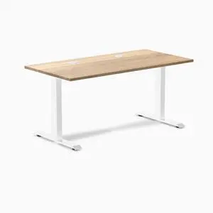 Desky Zero Hardwood Office Desk - White Ash / 48 x 30 in / White Desky Zero Hardwood Office Desk - White Ash / 48 x 30 in / White