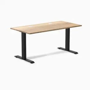 Desky Zero Hardwood Office Desk - White Ash / 48 x 30 in / Matte Black Desky Zero Hardwood Office Desk - White Ash / 48 x 30 in / Matte Black