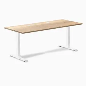Desky Zero Hardwood Office Desk - White Ash / 48 x 30 in / White Desky Zero Hardwood Office Desk - White Ash / 48 x 30 in / White