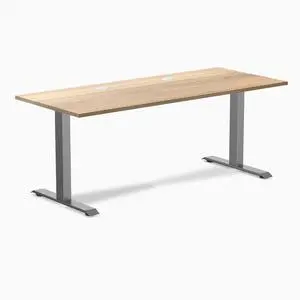 Desky Zero Hardwood Office Desk - White Ash / 48 x 30 in / Space Gray Desky Zero Hardwood Office Desk - White Ash / 48 x 30 in / Space Gray