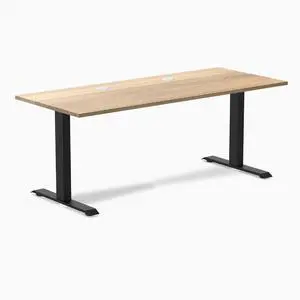 Desky Zero Hardwood Office Desk - White Ash / 48 x 30 in / Matte Black Desky Zero Hardwood Office Desk - White Ash / 48 x 30 in / Matte Black
