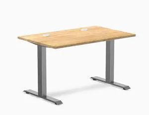 Desky Zero Hardwood Office Desk - White Oak / 48 x 30 in / Space Gray Desky Zero Hardwood Office Desk - White Oak / 48 x 30 in / Space Gray