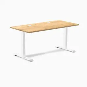 Desky Zero Hardwood Office Desk - White Oak / 48 x 30 in / White Desky Zero Hardwood Office Desk - White Oak / 48 x 30 in / White