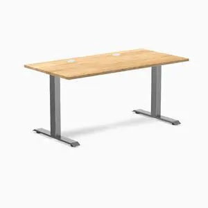 Desky Zero Hardwood Office Desk - White Oak / 48 x 30 in / Space Gray Desky Zero Hardwood Office Desk - White Oak / 48 x 30 in / Space Gray