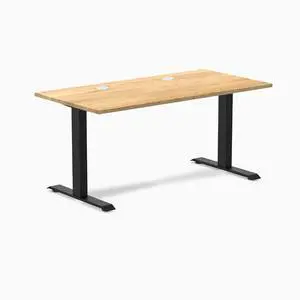 Desky Zero Hardwood Office Desk - White Oak / 48 x 30 in / Matte Black Desky Zero Hardwood Office Desk - White Oak / 48 x 30 in / Matte Black