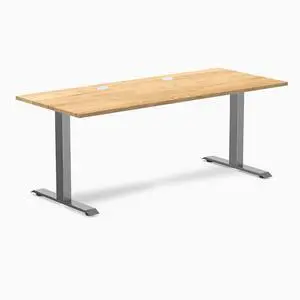 Desky Zero Hardwood Office Desk - White Oak / 48 x 30 in / Space Gray Desky Zero Hardwood Office Desk - White Oak / 48 x 30 in / Space Gray
