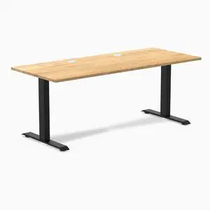 Desky Zero Hardwood Office Desk - White Oak / 48 x 30 in / Matte Black Desky Zero Hardwood Office Desk - White Oak / 48 x 30 in / Matte Black