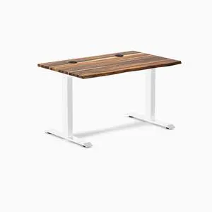 Desky Zero Hardwood Office Desk - Pheasantwood / 48 x 30 in / White Desky Zero Hardwood Office Desk - Pheasantwood / 48 x 30 in / White