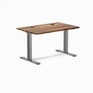Desky Zero Hardwood Office Desk - Pheasantwood / 48 x 30 in / Space Gray Desky Zero Hardwood Office Desk - Pheasantwood / 48 x 30 in / Space Gray