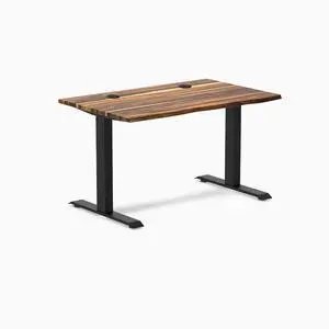 Desky Zero Hardwood Office Desk - Pheasantwood / 48 x 30 in / Matte Black Desky Zero Hardwood Office Desk - Pheasantwood / 48 x 30 in / Matte Black