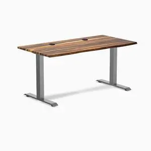Desky Zero Hardwood Office Desk - Pheasantwood / 48 x 30 in / Space Gray Desky Zero Hardwood Office Desk - Pheasantwood / 48 x 30 in / Space Gray