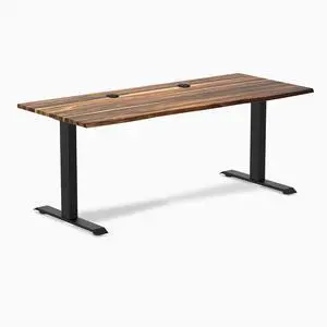 Desky Zero Hardwood Office Desk - Pheasantwood / 48 x 30 in / Matte Black Desky Zero Hardwood Office Desk - Pheasantwood / 48 x 30 in / Matte Black