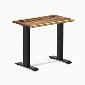 Desky Zero Mini Hardwood Office Desk - Saman / 32 x 20 in with Grommets / Matte Black Desky Zero Mini Hardwood Office Desk - Saman / 32 x 20 in with Grommets / Matte Black