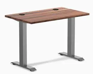 Desky Zero Mini Hardwood Office Desk - Walnut / 40 x 24 in with Grommets / Space Gray Desky Zero Mini Hardwood Office Desk - Walnut / 40 x 24 in with Grommets / Space Gray