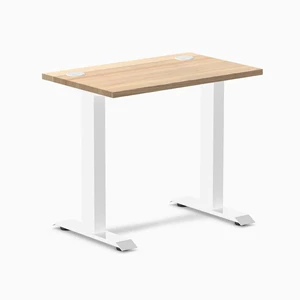Desky Zero Mini Hardwood Office Desk - White Ash / 32 x 20 in with Grommets / White Desky Zero Mini Hardwood Office Desk - White Ash / 32 x 20 in with Grommets / White