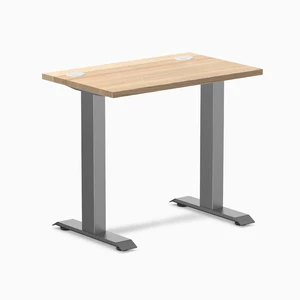 Desky Zero Mini Hardwood Office Desk - White Ash / 32 x 20 in with Grommets / Space Gray Desky Zero Mini Hardwood Office Desk - White Ash / 32 x 20 in with Grommets / Space Gray
