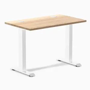Desky Zero Mini Hardwood Office Desk - White Ash / 40 x 24 in with Grommets / White Desky Zero Mini Hardwood Office Desk - White Ash / 40 x 24 in with Grommets / White