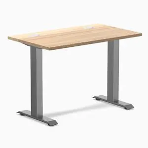 Desky Zero Mini Hardwood Office Desk - White Ash / 40 x 24 in with Grommets / Space Gray Desky Zero Mini Hardwood Office Desk - White Ash / 40 x 24 in with Grommets / Space Gray