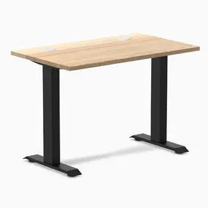 Desky Zero Mini Hardwood Office Desk - White Ash / 40 x 24 in with Grommets / Matte Black Desky Zero Mini Hardwood Office Desk - White Ash / 40 x 24 in with Grommets / Matte Black